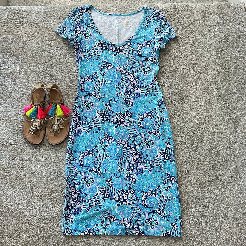 Lilly Pulitzer Malin Midi Dress in Light Aqua Spritz